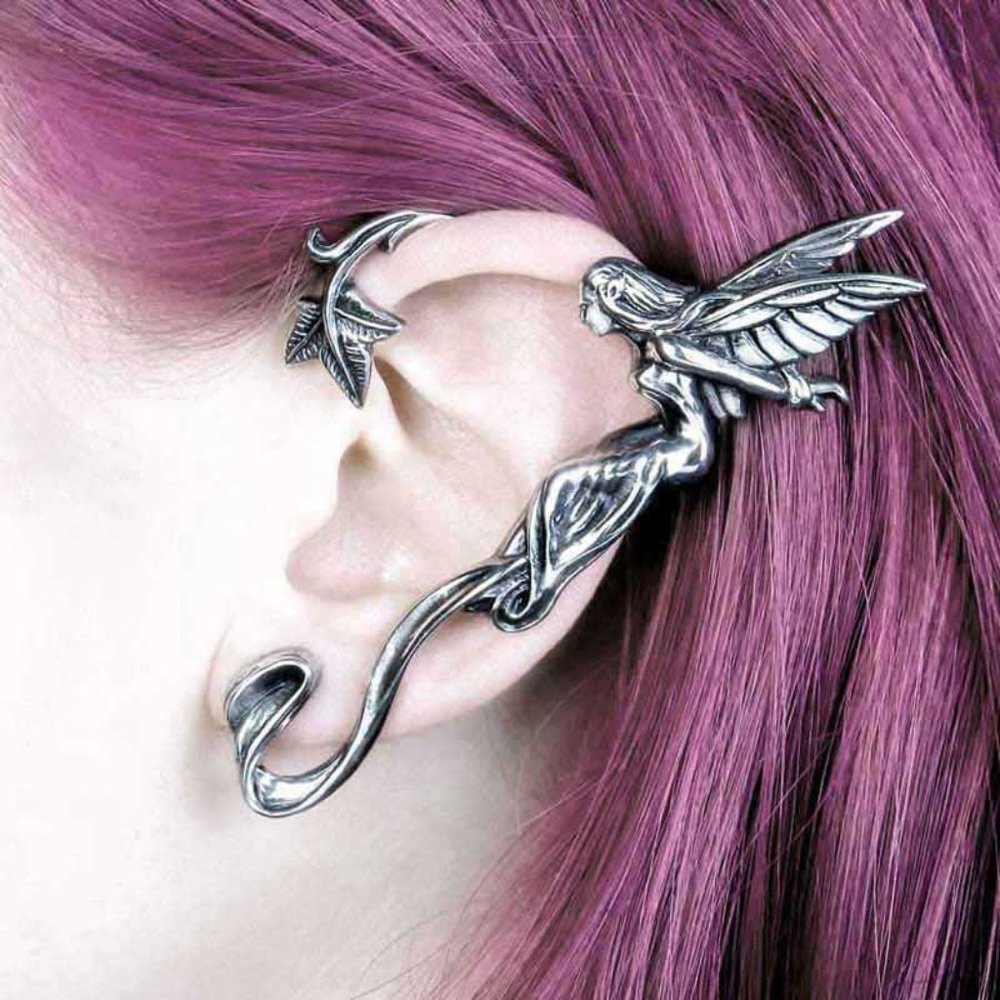 DISCONTINUED!!!  Alchemy Gothic Whispering Fairy Ear Wrap Earring